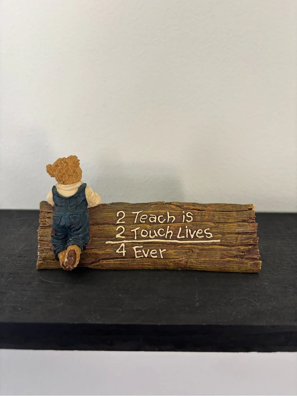 Boyds Collection Miss Bloominbear’s Desk Sign Teacher Bear 2006
